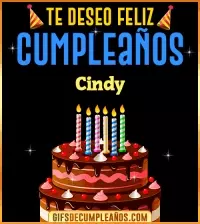 GIF Te deseo Feliz Cumpleaños Cindy